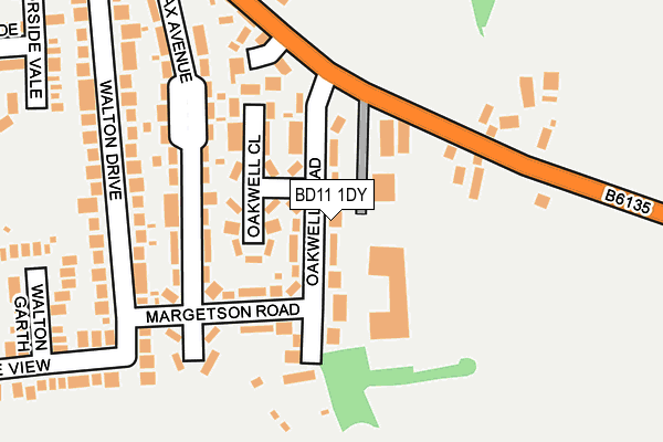 Map of GILDERSOME AUTO REPAIR SERVICES LTD. at local scale