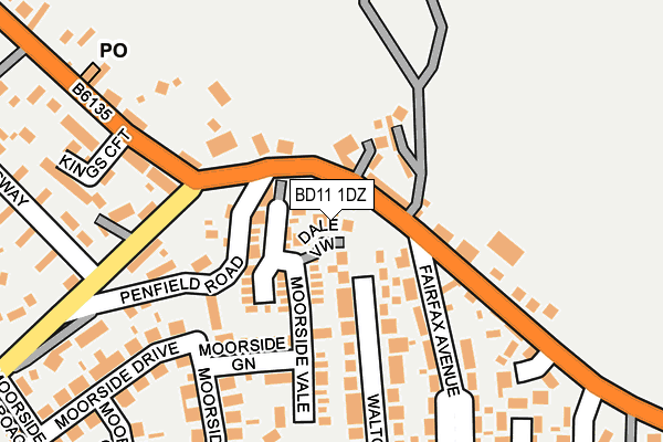 BD11 1DZ map - OS OpenMap – Local (Ordnance Survey)