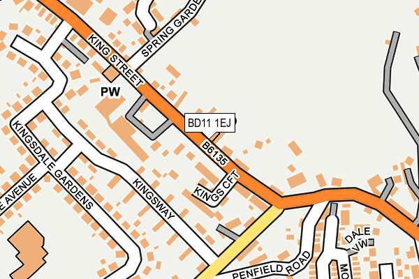 BD11 1EJ map - OS OpenMap – Local (Ordnance Survey)