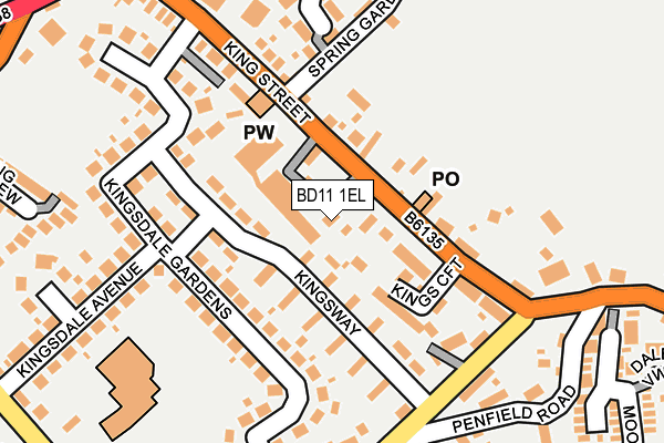 BD11 1EL map - OS OpenMap – Local (Ordnance Survey)