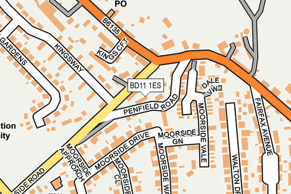 BD11 1ES map - OS OpenMap – Local (Ordnance Survey)