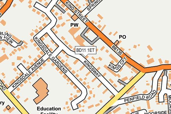 BD11 1ET map - OS OpenMap – Local (Ordnance Survey)