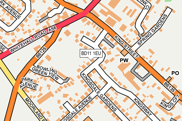 BD11 1EU map - OS OpenMap – Local (Ordnance Survey)