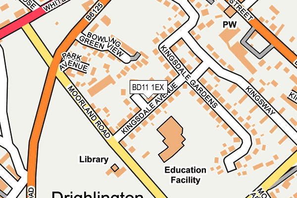 BD11 1EX map - OS OpenMap – Local (Ordnance Survey)