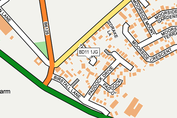 BD11 1JG map - OS OpenMap – Local (Ordnance Survey)
