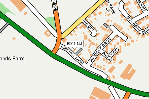 BD11 1JJ map - OS OpenMap – Local (Ordnance Survey)