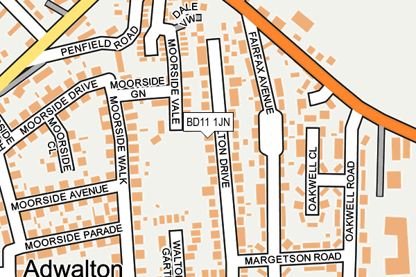 BD11 1JN map - OS OpenMap – Local (Ordnance Survey)