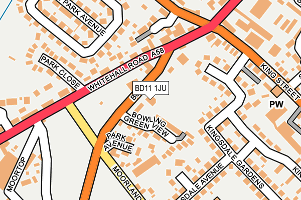 BD11 1JU map - OS OpenMap – Local (Ordnance Survey)