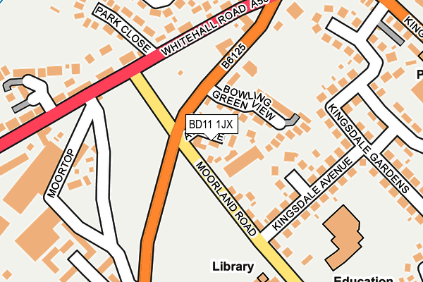 BD11 1JX map - OS OpenMap – Local (Ordnance Survey)