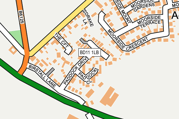 BD11 1LB map - OS OpenMap – Local (Ordnance Survey)
