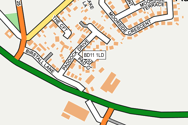 BD11 1LD map - OS OpenMap – Local (Ordnance Survey)