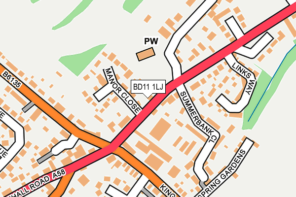 BD11 1LJ map - OS OpenMap – Local (Ordnance Survey)