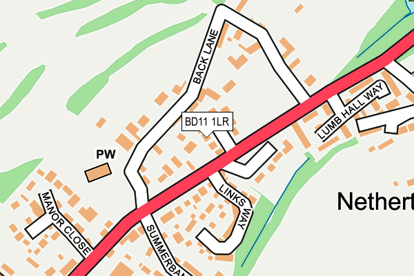 BD11 1LR map - OS OpenMap – Local (Ordnance Survey)