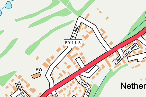 BD11 1LS map - OS OpenMap – Local (Ordnance Survey)