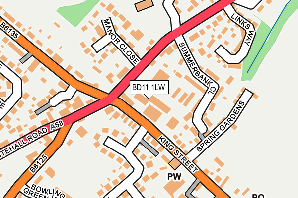 BD11 1LW map - OS OpenMap – Local (Ordnance Survey)