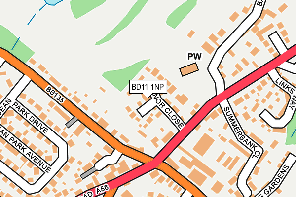 BD11 1NP map - OS OpenMap – Local (Ordnance Survey)