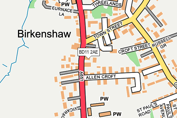 Map of DESI BITES BIRKENSHAW LTD at local scale