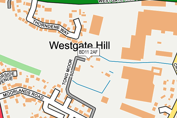 BD11 2AF map - OS OpenMap – Local (Ordnance Survey)