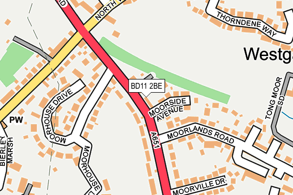 BD11 2BE map - OS OpenMap – Local (Ordnance Survey)