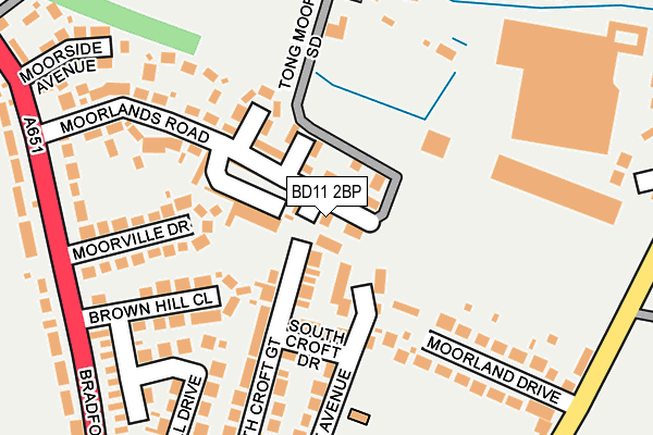 BD11 2BP map - OS OpenMap – Local (Ordnance Survey)