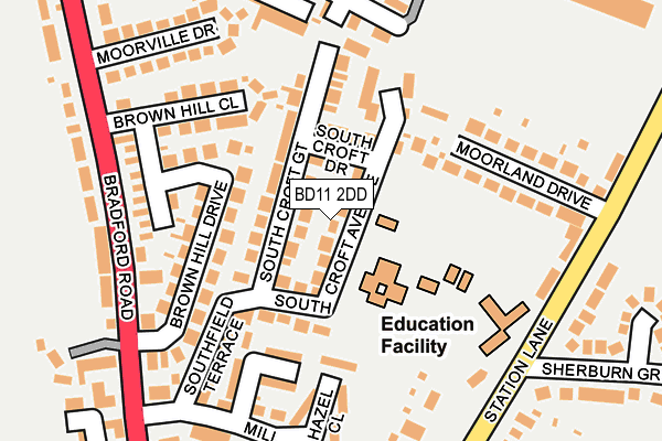 BD11 2DD map - OS OpenMap – Local (Ordnance Survey)