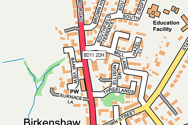 BD11 2DH map - OS OpenMap – Local (Ordnance Survey)