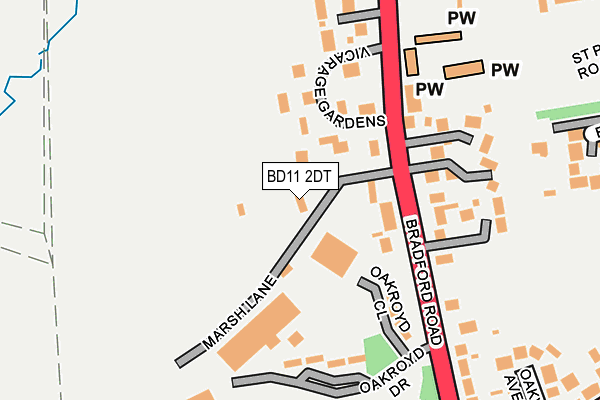 BD11 2DT map - OS OpenMap – Local (Ordnance Survey)