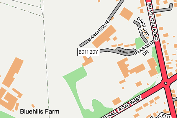 BD11 2DY map - OS OpenMap – Local (Ordnance Survey)