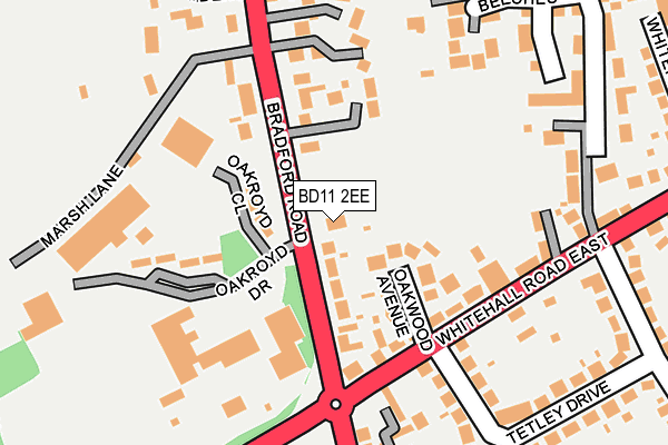 BD11 2EE map - OS OpenMap – Local (Ordnance Survey)