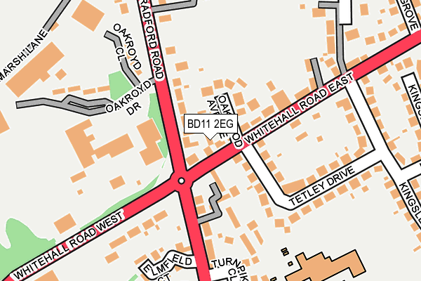 BD11 2EG map - OS OpenMap – Local (Ordnance Survey)