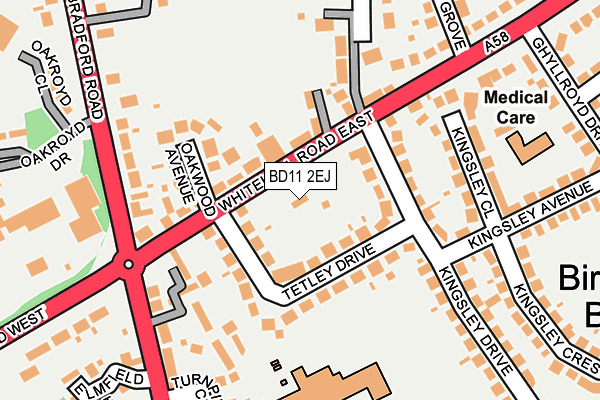 BD11 2EJ map - OS OpenMap – Local (Ordnance Survey)