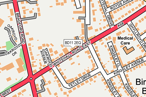 BD11 2EQ map - OS OpenMap – Local (Ordnance Survey)