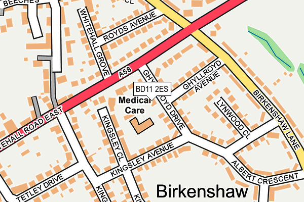 BD11 2ES map - OS OpenMap – Local (Ordnance Survey)