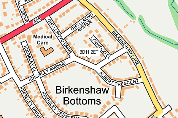 BD11 2ET map - OS OpenMap – Local (Ordnance Survey)