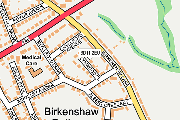 BD11 2EU map - OS OpenMap – Local (Ordnance Survey)