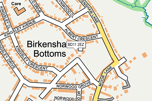 BD11 2EZ map - OS OpenMap – Local (Ordnance Survey)