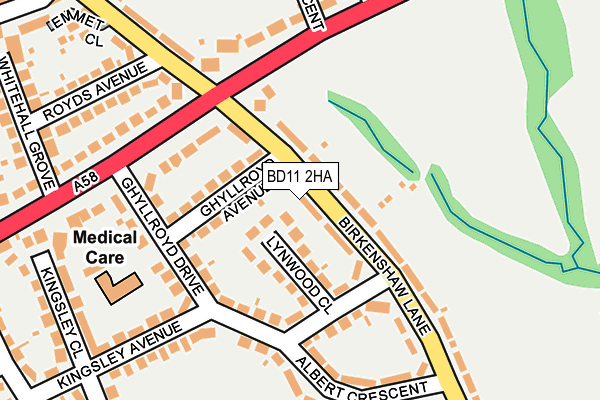 BD11 2HA map - OS OpenMap – Local (Ordnance Survey)