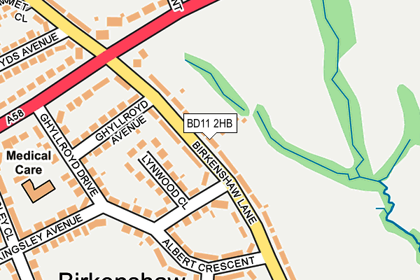 BD11 2HB map - OS OpenMap – Local (Ordnance Survey)