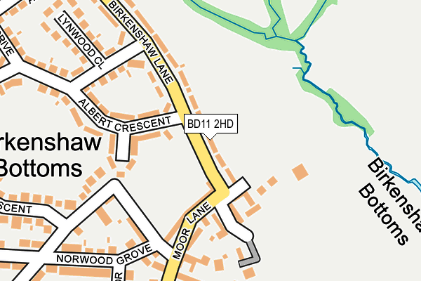 BD11 2HD map - OS OpenMap – Local (Ordnance Survey)