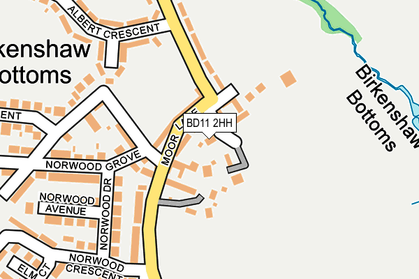 BD11 2HH map - OS OpenMap – Local (Ordnance Survey)