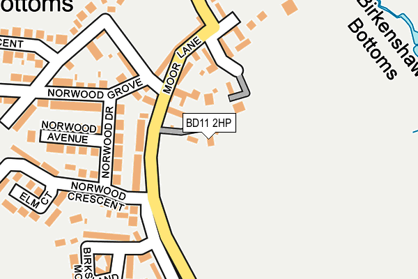 BD11 2HP map - OS OpenMap – Local (Ordnance Survey)