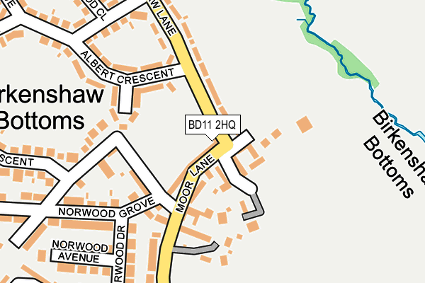 BD11 2HQ map - OS OpenMap – Local (Ordnance Survey)