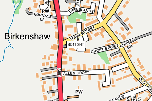 BD11 2HT map - OS OpenMap – Local (Ordnance Survey)