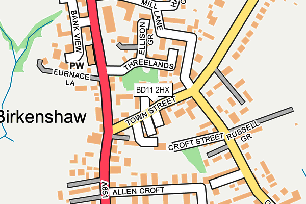 BD11 2HX map - OS OpenMap – Local (Ordnance Survey)