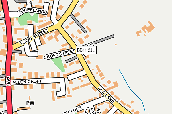 BD11 2JL map - OS OpenMap – Local (Ordnance Survey)
