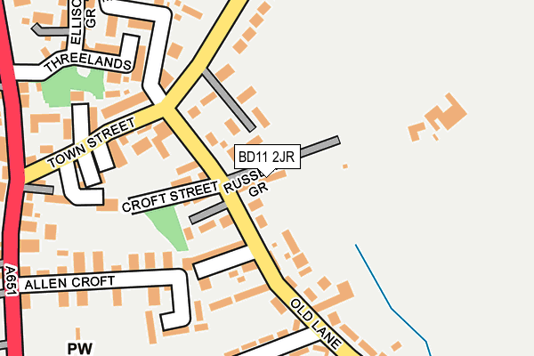 BD11 2JR map - OS OpenMap – Local (Ordnance Survey)