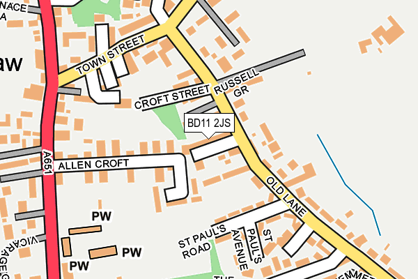 BD11 2JS map - OS OpenMap – Local (Ordnance Survey)