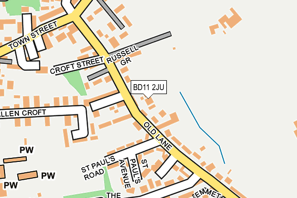 BD11 2JU map - OS OpenMap – Local (Ordnance Survey)