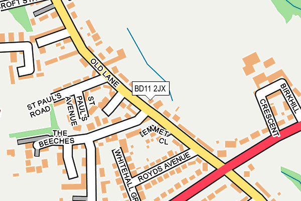 BD11 2JX map - OS OpenMap – Local (Ordnance Survey)