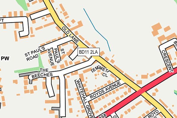 BD11 2LA map - OS OpenMap – Local (Ordnance Survey)